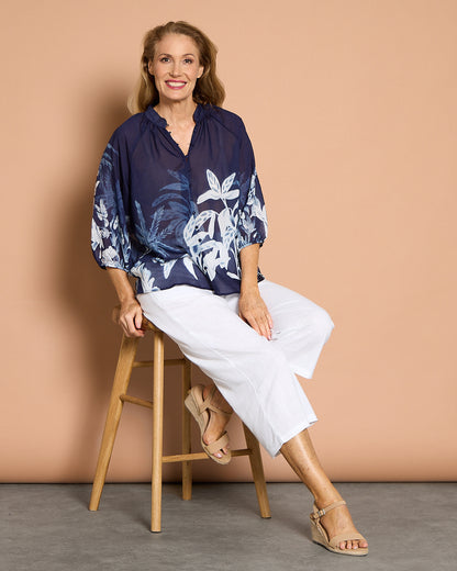 Campania Top - Midnight Palm