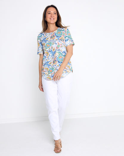 Ellington Top - Soft Paisley