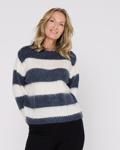 Pallas Stripe Jumper - Navy