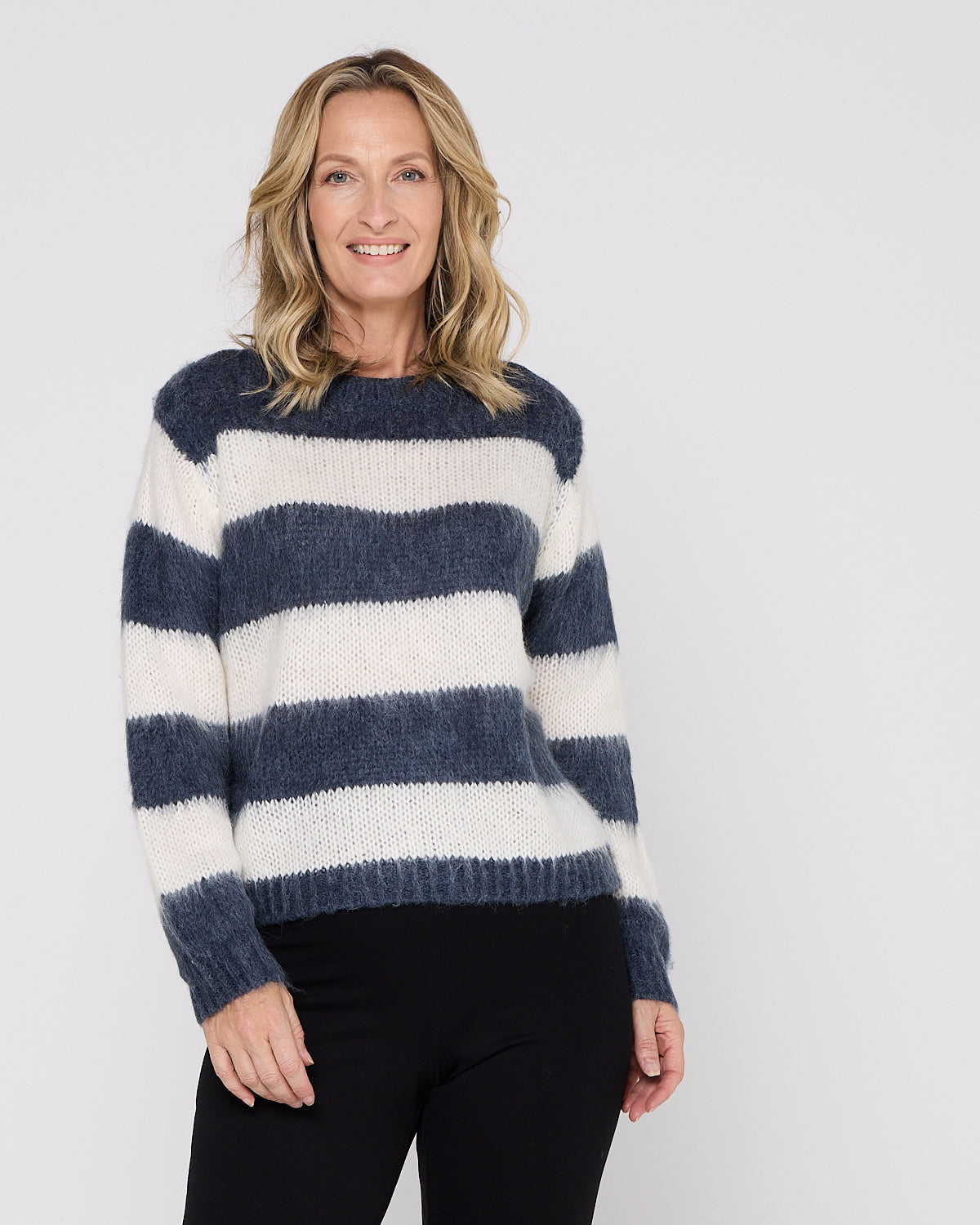Pallas Stripe Jumper - Navy