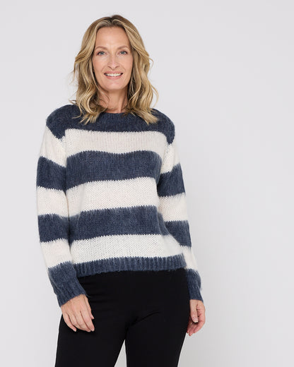 Pallas Stripe Jumper - Navy