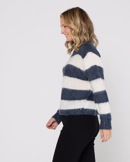 Pallas Stripe Jumper - Navy