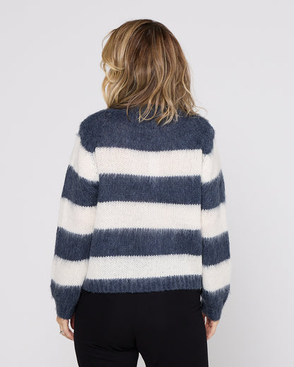 Pallas Stripe Jumper - Navy