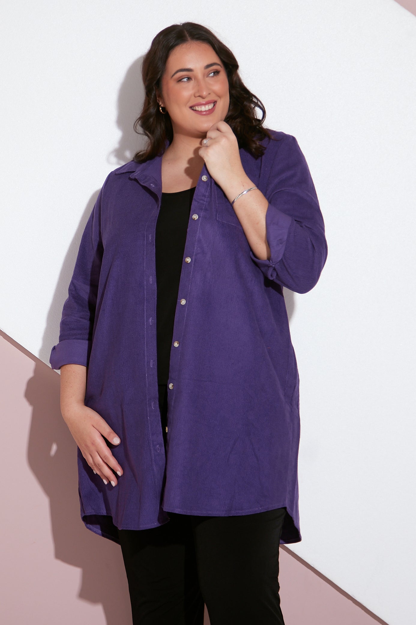 Parvati Corduroy Overshirt - Purple