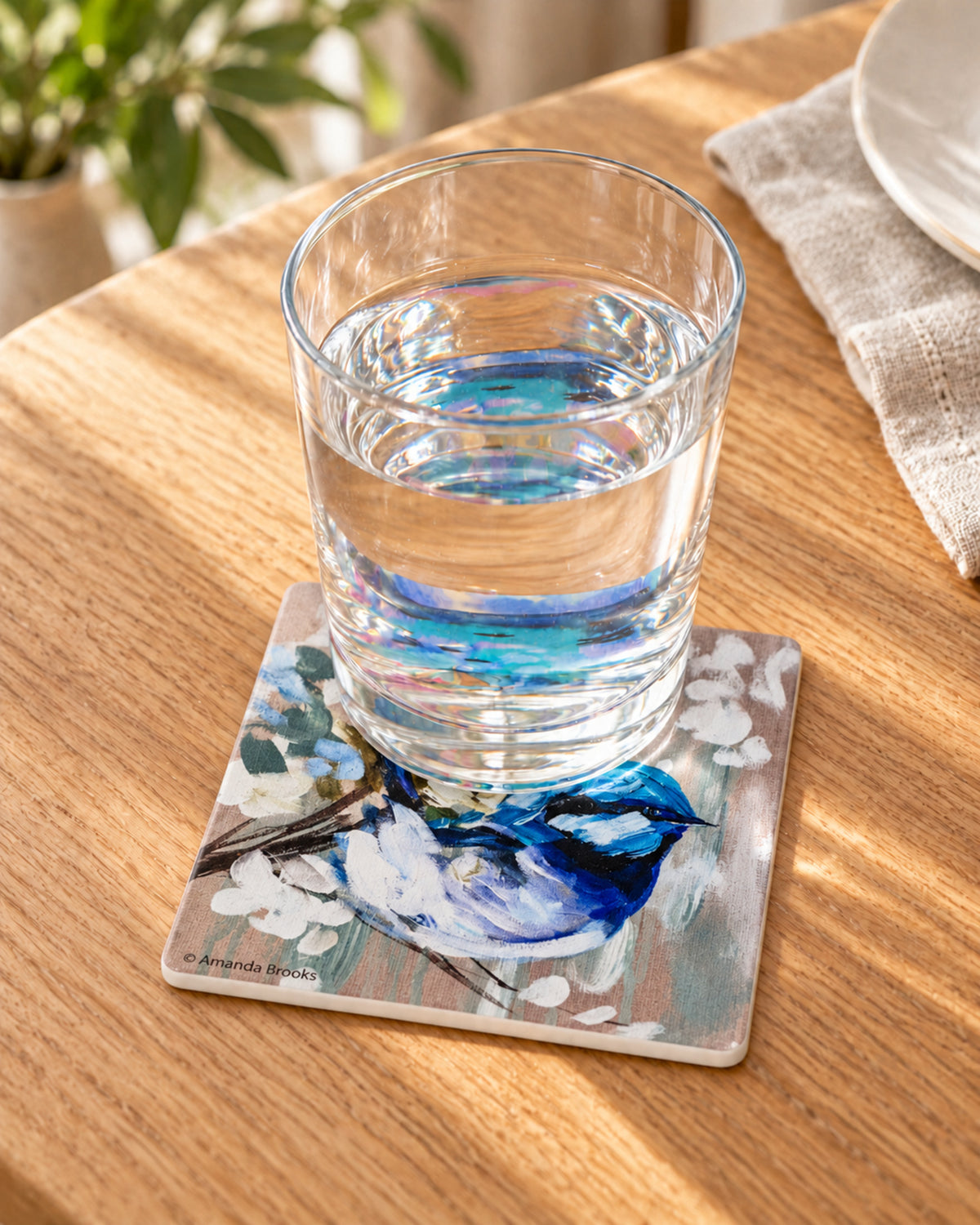 Ceramic Coaster - Petite Pale Wren