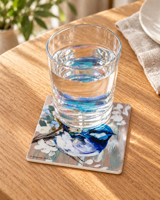 Ceramic Coaster - Petite Pale Wren