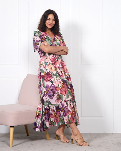 Cresida Party Dress - Pink Floral