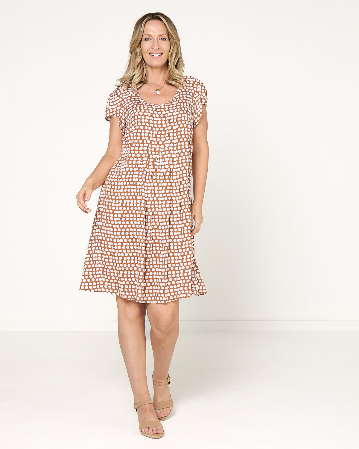 Harrogate Pintuck Dress - Cinnamon Spot