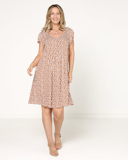 Harrogate Pintuck Dress - Cinnamon Spot