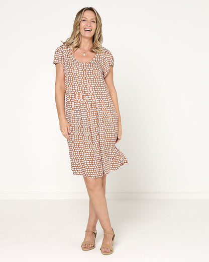 Harrogate Pintuck Dress - Cinnamon Spot