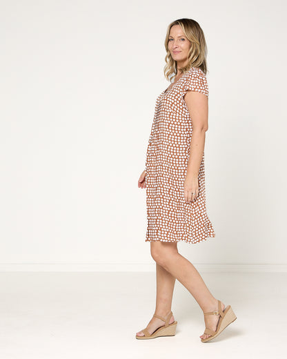 Harrogate Pintuck Dress - Cinnamon Spot