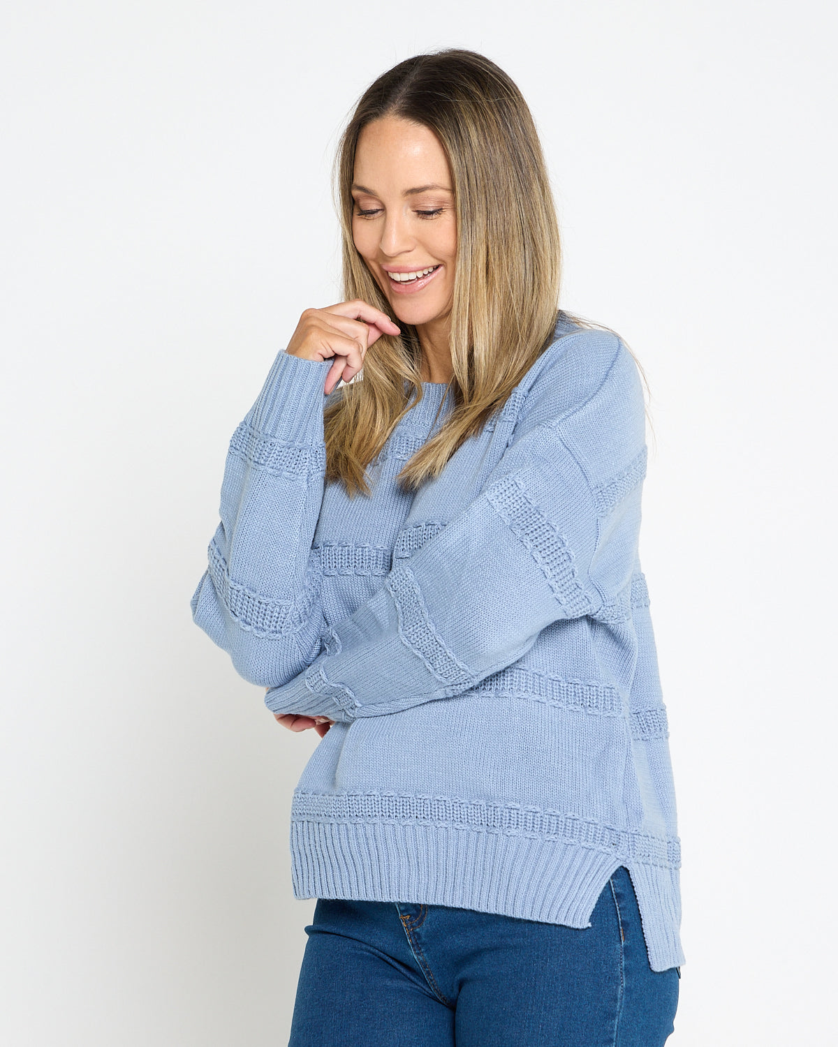 Rome Knit Jumper - Powder Blue
