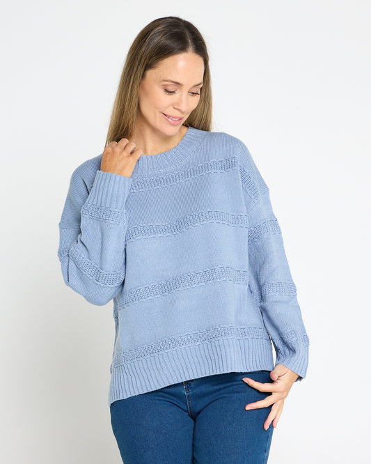 Rome Knit Jumper - Powder Blue