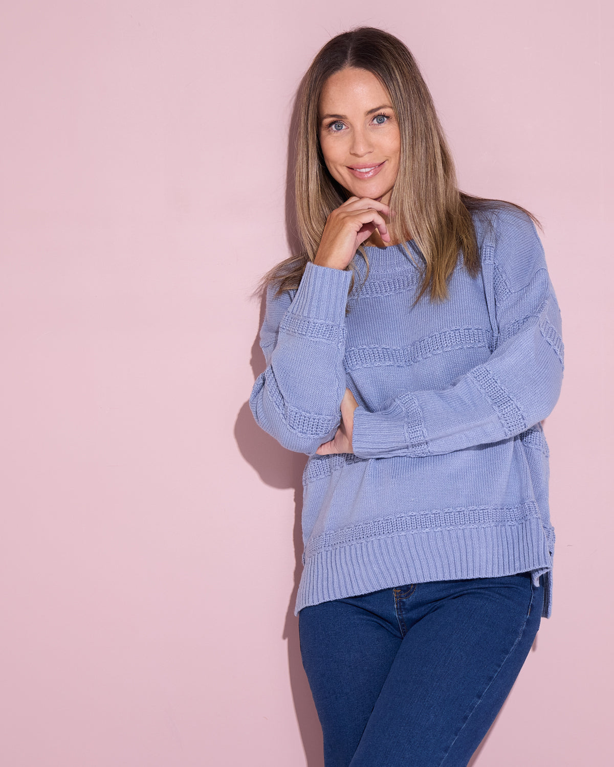 Rome Knit Jumper - Powder Blue