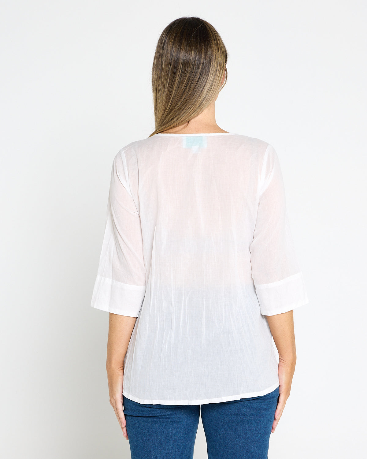 Evie Pleated Top - White
