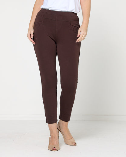 Sadie Stretch Pants - Chocolate