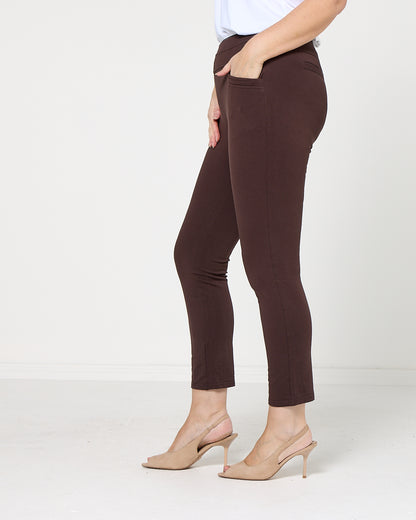 Sadie Stretch Pants - Chocolate