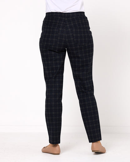 Carina Pants - Navy Check
