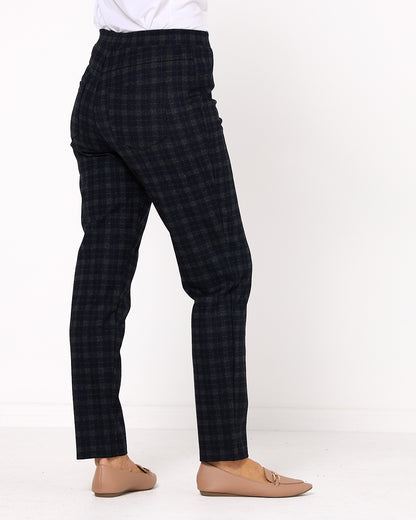 Carina Pants - Navy Check