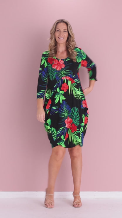 Sarika Dress - Hibiscus Island