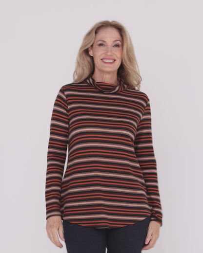 Tallarook Top - Autumn Stripe