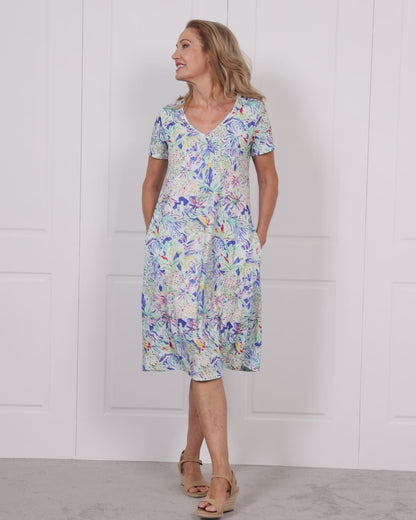 Christobel Jersey Dress - Bright Print