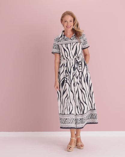 Serengeti Shirt Dress - Navy