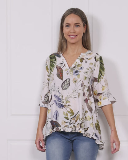 Charlotte Blouse - Sage Woodland