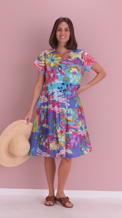 Thalia Tiered Dress - Indigo Beach