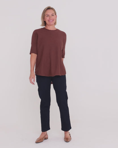 Jarrah Knit Top - Chocolate