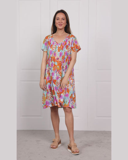 Hayes Dress - Pink Daisies