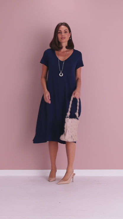 Christobel Dress - Navy