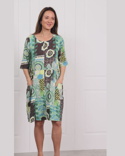 Eva Dress - Leafy Greens