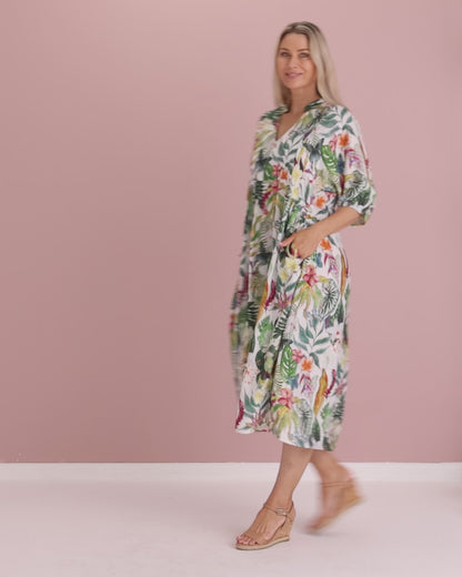 Marisel Dress - Frangipani Tropical