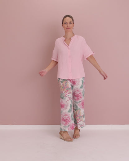 Willow Cotton Gauze Top – Dusty Pink