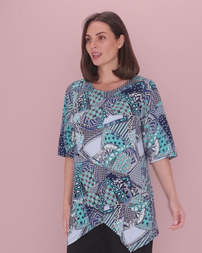 Judith Top - Aquamarine Mosaic