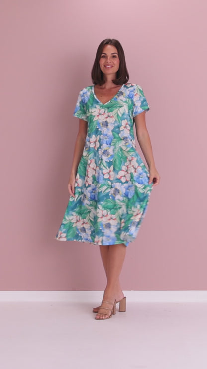 Christobel Dress - Summer Azalea