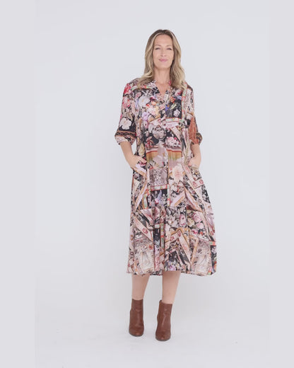 Brookhaven Dress - Tapestry Noir