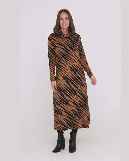 Somerset Dress - Toffee/Black