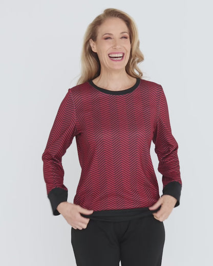 Giffard Top - Red Chevron