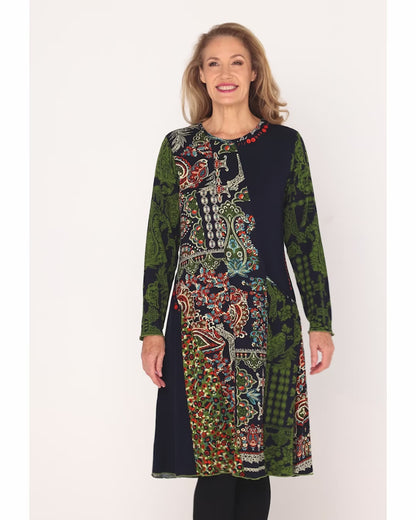 Kumbalgharh Dress - Navy Print