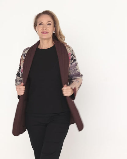 Quinn Reversible Quilted Jacket - Patchwork Mocha