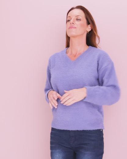 Annetta Fuzzy Jumper - Lilac
