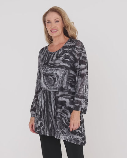 Verity Double Layer Mesh Tunic Top