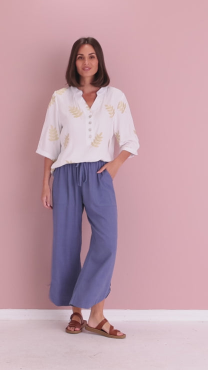 Felicity Linen Pants - Denim