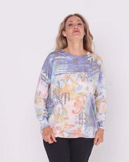 Balwyn Knit - Blue/Gold