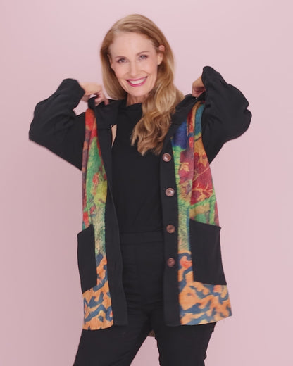 Ari Chenille Knit & Canvas Jacket - Bloomscape