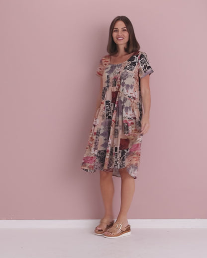 Emery Cotton Dress - Wildflower Fields