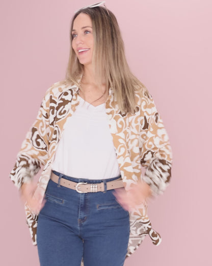 Aloha Shirt & Pants Set - Caramel Choc