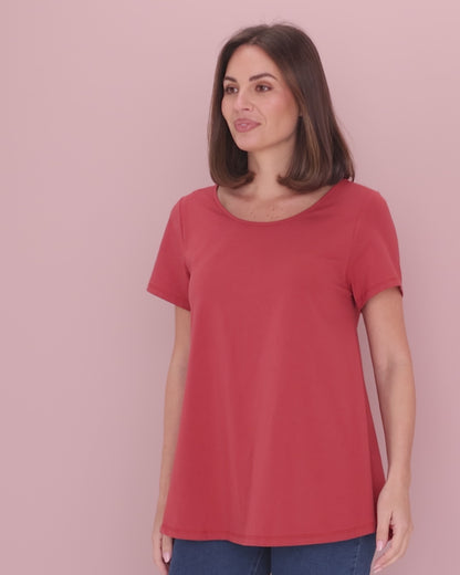 Margie Swing Top - Terracotta